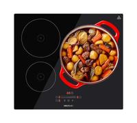 Cecotec Piastra a Induzione 3 Fuochi Bolero Squad I 3001. Potenza massima 7200 W in 9 Livelli, Indicatore di Luce, Diametro massimo 290 mm, Booster, Rilevatore di Padelle, Timer