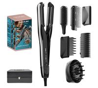 Cecotec Piastra per Capelli con Aria - Piastre Vibranti - 6 Accessori - AirLisse 6in1 iTwerk Platinum. 1000 W, 112000 rpm, doppia piastra riscaldante, tecnologia infrarossa, 3 modalità, plasma