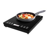 Cecotec Piastra di induzione portatile 1 Fuoco Full Magma Slim. 2000 W di potenza in 8 livelli, design in vetro ad alta resistenza, display touch, timer, facile pulizia