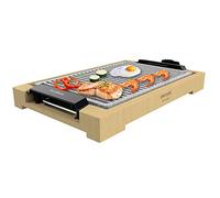 Cecotec Piastra Elettrica Tasty&Grill 2000 Bamboo Linestone – 2000 W, Termostato Regolabile, Grigio