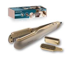 Cecotec Piastra per capelli con aria AirLisse 2in1 ForceDry Champagne. 1000 W, flusso d'aria 19,7 m/s, 2 teste magnetiche, senza crespo, funzione plasma, motore brushless, 4 temperature e 2 velocità