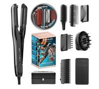 Cecotec Piastra per Capelli con Aria con 6 Accessori AirLisse 6in1 Elite. 112000RPM, Flusso di Aria 13m/s, Funzione Plasma, Motore Brushless, Spazzola Convenzionale Inclusa, Custodia in Pelle