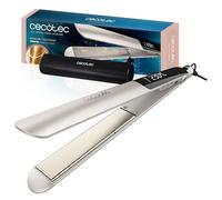 Cecotec Piastra per capelli stretta con cavo Lisse Keratin Essence Champagne. Funzione HeatMax, 130-230 °C, rivestimento in ceramica con cheratina e olio di argan, spegnimento automatico, borsa da