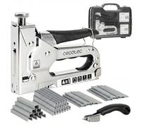 Cecotec Pinzatrice manuale per graffette, graffette a U, chiodi e chiodi senza testa FastTacker 4in1 Full Equipp, rimozione di graffette facile, regolatore di potenza, include 8000 graffette