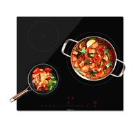 Cecotec Placa Induzione 3 Fuochi Bolero Squad I 3300 30 cm, 7400 W, 9 Livelli, Frontal Biselato, Touch Slider Invisibile, Rilevatore Pentole, Mantenimento Calore, Kid Lock, Sicurezza Avanzata