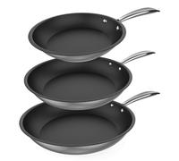 Cecotec Set di padelle Polka Classy 20-24-28 Bucket Set Steel Diametro 20-24-28 cm, Acciaio Inox 18/10, Rivestimento Antiaderente, Manico Rivettato, Adatto a tutti i tipi di Cucina