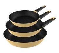 Cecotec Set Padella Polka Platino 20-24-28 Set Secchi Thunder (Collezione Experience | Giallo, 18-22 - 26 cm)