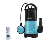 Cecotec Pompa Sommersa Axike 750 Dark&Crystal. 750W, 2in1 Acque Chiare e Scure, 14000L/h, Low-Suction, Altezza 7,5m, Profondità 7m, Galleggiante, IPX8, Cavo 10m, Drena Ogni Acqua in Modo Eccezionale