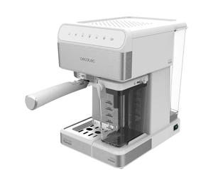 Cecotec Power Instant-ccino Touch Serie Bianca Caffettiera Semiautomática, Serbatoio di Latte, Panel di Controllo Tattile 20 Bares Pressione, Thermoblock, 1350 W, Acciaio Inossidabile, Bianca