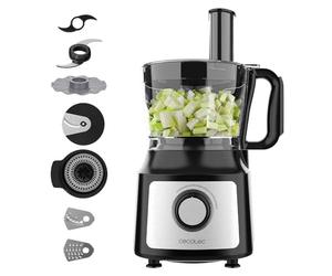 Cecotec Processore di Alimenti Comino 1000, 1000 W, 2 Velocità e Pulse, Ciotola da 2 L e Brocca da 1,8 L, 3 Dischi Taglienti, Lama Tritatutto, Lama Impastatrice, Spremiagrumi e Disco per Creme