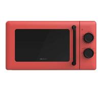 Cecotec Forno a Microonde Meccanico da 20 Litri Proclean 3010 Red. 700 W, 6 Livelli Di Potenza, Modalità Sbrinamento, Segnale Di Fine Cottura, Lampada Interna, Timer Fino A 30 Minuti, Design Rosso
