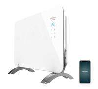 Cecotec Radiatore elettrico Energy Efficient Ready Warm 6650 Crystal Connessione Wifi, 1000 W, Termostato regolabile, Timer, Pedana, Protezione contro il surriscaldamento, silenzioso, bianco