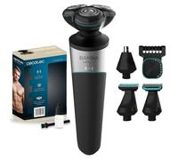 Cecotec Rasoio Multigrooming 5 in 1 PrecisionCare Multigrooming 5in1. Batteria Litio, Autonomia 60min, Lame Acciaio Inox, Testina Rotativa con 3 Lame, Waterproof IPX5