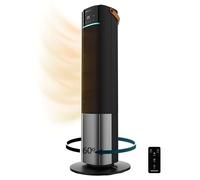 Cecotec Riscaldatore elettrico in ceramica a pedale ReadyWarm 2070 Max Ceramic Rotate Smart. 2000 W, display digitale, controllo touch e telecomando, oscillazione, 3 modalità, termostato, 20 m²