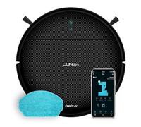 Cecotec Robot Aspirapolvere con Navigazione Giroscopica e App Conga M10 X-Treme. 2000Pa, Spazza, Aspira, Lava e Passa il Mocio, Autonomia 120min, Sensori Anticaduta e 2 Spazzole Laterali