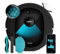 Cecotec Robot Aspirapolvere Conga 8490 Ultimate Ultra Power. Navigazione Laser, APP Pulizia 4in1, Spazza, Aspira, Lava e Passa la Mopa, 7000 Pa, Fino a 170 Min Autonomia, Spazzola Centrale in Silicone