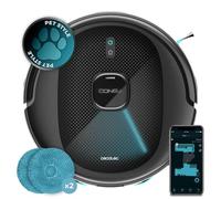 Cecotec Robot Aspirapolvere Conga 9590 Spin Revolution Ultra Power. Navigazione Laser Intelligente, 10.000 Pa, Max 240 min Autonomia, Mopas Rotanti, Spazzola in Silicone, Ottimale per Peli di Animali