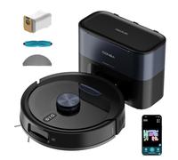 Cecotec Robot Aspirapolvere e Lavapavimenti Base Autosvuotamento Conga Y90 Dark. Navigazione Laser, 25000Pa, Auton. 240min, Spazzola Silicone Pet, Sacco 3L, Bluetooth WiFi, App, Pulizia Senza Pensieri