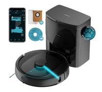 Cecotec Robot Aspirapolvere e Lavapavimenti con Base Autovuotante Conga 9590 Spin Revolution Ultra Power Home. 10000Pa, Navigazione Laser, 240min Autonomia, Mop, Spazzola Silicone e Animali, App