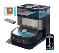 Cecotec Robot Aspirapolvere e Lavapavimenti con IA Conga Z100. 20000Pa, Base Autovuotante, Tecnologia Laser, Lavaggio Professionale Mopa Bimateriale XXL, Autovuotante Polvere, Acqua, Pulizia Mop, App