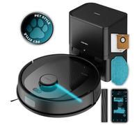 Cecotec Robot Aspirapolvere e Lavapavimenti Conga 7690 Immortal MAX Home. 500Pa, con Base Autosvuotante e Navigazione Laser, Base 2,5L, Autonomia 220 Min, Spazzola Silicone, Panno, App