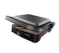 Cecotec Griglia Elettrica con Grill Rock'nGrill 2000 Full Open. 2000W, 279x229mm, Apertura 180°, RockStone Antiaderente, Piastra Galleggiante, Raccogli Grasso, Stoccaggio Verticale, Temp. Regolabile