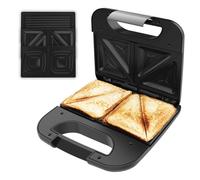 Cecotec Sandwichmaker Rock’nToast Combo 800 W 2 panini con finiture in acciaio