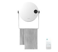 Cecotec Scaldasalviette Ceramico da Parete ReadyWarm 2000 Round. 2000W, 2 Livelli, LED, Touch Control, Telecomando, Timer, IP22, Design Elegante, Sicurezza, Ideale Bagni