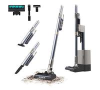 Cecotec Scopa Elettrica senza Fili con Base Autosvuotante Scoba 2100 Station. 210W, Motore Digitale Brushless, Aspirazione 20kPa, Autonomia 40min, 2 Modalità, Spazzola Jalisco, Accessorio 2 in 1
