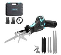 Cecotec Sega Sable LongFlex 1200 Home&Garden. 550 W, include 2 batterie da 12 V, tagli fino a 65 mm con corsa di 20 mm, accessorio per tagliare i rami, include 6 lame e valigetta
