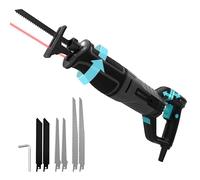 Cecotec Sega a Gattuccio Elettrica LongFlex 900 ShockAbsorber. 850W, Velocità Variabile, Anti-Vibrazione, Impugnatura Rotante, Guida Laser e LED, Cambio Lama Rapido per Taglio Preciso e Sicuro