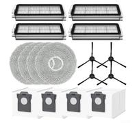 Cecotec - Set di accessori per aspirapolvere robot Conga X70, con 4 spazzole laterali, 4 panni mocio, 4 sacchetti di raccolta e 4 elementi filtranti