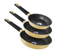 Cecotec Set Padella Polka Platino 20-24-28 Set Secchi Thunder (Collezione Experience | Giallo, 18-22 - 26 cm)