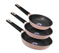 Cecotec Set Padella Polka Platino 20-24-28 Set Secchi Thunder (Collezione Experience | Rosa, 18 - 22 - 26 cm)