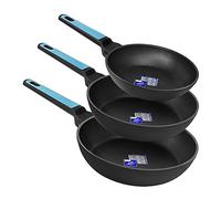 Cecotec Set Padella Polka Platino 20-24-28 Set Secchi Thunder (Collezione Platinum, 18-22 - 26 cm)