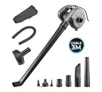 Cecotec Soffiatore di fogli con cavo Airforce 720. 700 W, Velocità fino a 190 km/h, Volume fino a 4,96 m³/s, Leggero, Versatile, Incluso Accessori per ugelli e tubi intercambiabili, Cavo da 3 m