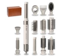 Cecotec Spazzola ad Aria Calda Cermiccare 12In1 Airglam Champagne. 1400W, 12In1: Modella, Arriccia, Pettina, Asciuga ed Elimina L'Effetto Crespo. 3 Velocità, 3 Temperature, Ceramica e Cheratina