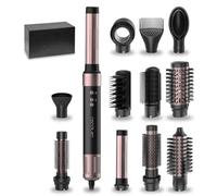 Cecotec Spazzola Aria Calda Modellatore Lisciatore - 12 Testine - Tecnologia Coanda CeramicCare 12in1 AirGlisse Black. 1400W, Motore Digitale, 3 Temperature