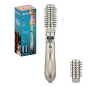 Cecotec Spazzola Aria con 2 Testine CeramicCare 2in1 Gyro. 1000W, Doppia Testina Ceramica, Funzione Rotativa e Ionica, Display Temperatura e Cavo 360º