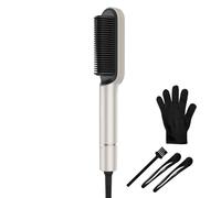 Cecotec Spazzola lisciante InstantCare Liscia. 25 denti, 5 temperature, tutti i tipi di capelli, rivestimento in ceramica, chip intelligenti, riscaldamento a 30 s, guanto termico e pinze incluse