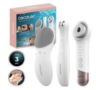 Cecotec Spazzola per Pulizia Viso Ricaricabile Facecare Skinroutine. Skinroutine, Dispositivo Antiocchiaie, Massaggiatore con Fototerapia: Potenzia Elasticità della Pelle, Include Fascia e Polsini