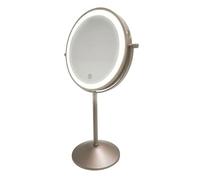 Cecotec Specchio Trucco Rotondo FaceCare Mirror Dual. Doppia Faccia Normale e Ingrandimento 10x, Luce LED Ricaricabile, 3 Intensita, Posizione Regolabile, Touch, Tipo C Precisione Perfetta