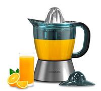 Cecotec Spremiagrumi elettrico per arance e agrumi Zitra Steel. 40 W e filtro in plastica, 2 coni in plastica, doppio senso di rotazione, accensione automatica, tamburo con capacità di 1 l