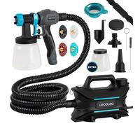Cecotec Spruzzatore Vernice PerfectPaint 800 EasyGo con 800W Potenza, Precisione 18kPa, Include 4 Ugelli, 2 Contenitori 1200ml, Tracolla Inclusa, Flusso Massimo 1000ml/min