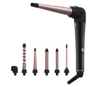 Cecotec Ferro Arricciacapelli Multitesta SurfCare MultiWaves. Testina speciale 90º, 5 Testine, Rivestimento ceramico, Temperatura regolabile, 140 a 200º, Guanto termico, Custodia, 2 Clip