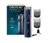 Cecotec Tagliabarba con Lame Giapponesi PrecisionCare Barber Pro. Acciaio Inox, Pettini Guida Regolabili (0,5-20mm) con Ruota Precisione, Batteria 90min, IPX7, Display