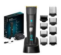 Cecotec Tagliacapelli Bamba PrecisionCare Wet&Dry. Lame in Acciaio Inossidabile con Rivestimento in Titanio, Batteria al litio, Autonomia fino a 120 min, Lunghezze 0,5-30 mm, 8 Pettini