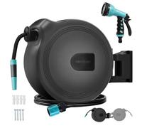 Cecotec Tamburo Tubo 30m HydroShell 30, SlowReturn Technology, Design Portatile ed Ergonomico, Include Ugello Semplice e Pistola Spruzzatrice 8 Funzioni, Connessione Universale 3in1