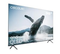 Cecotec Televisore QLED 98" Smart TV Serie V3+ VQU30098+S, 4K UHD, Android TV 11, Frameless, Assistente vocale Google e Chromecast, Dolby Vision & Atmos, HDR10, HBBTV, 2023.