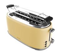 Cecotec Tostapane 4 Fette Toast&Taste 1600 Retro Double Beige, 1630 W, 2 Slot Larghi da 3.8 cm e Lunghi, Acciaio Inossidabile, Aste Superiori, Potenza Regolabile, Vassoio Raccoglibriciole